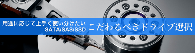 用途に応じて上手く使い分けたいSATA/SAS/SSDこだわるべきドライブ選択